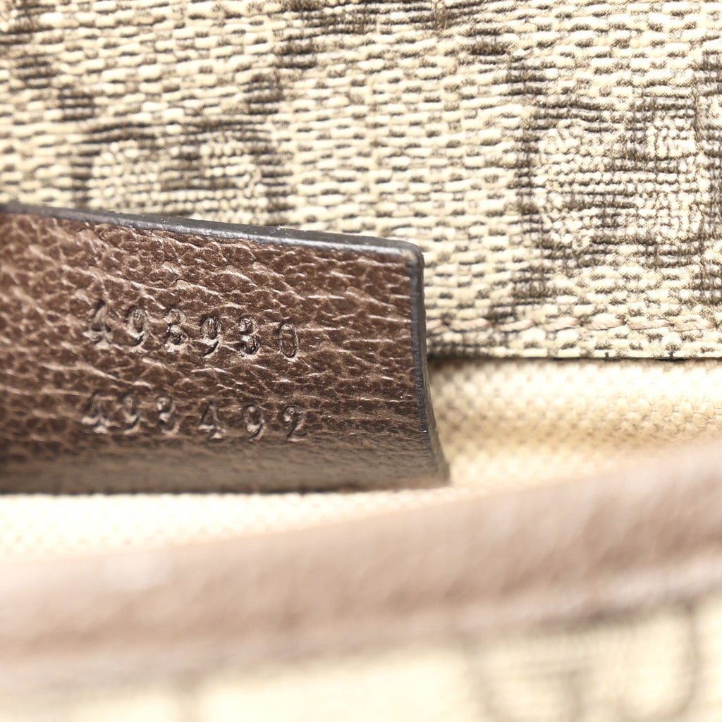 Gucci GG Supreme Monogram Neo Vintage Web Belt Bag Brown