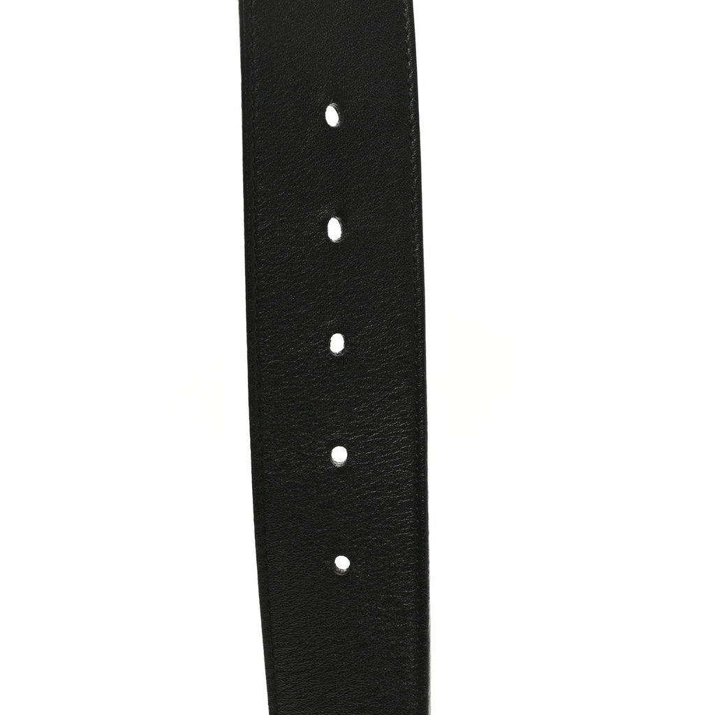Gucci Moon Calfskin Pearl Double G 40mm Belt 90 36 Black Cream