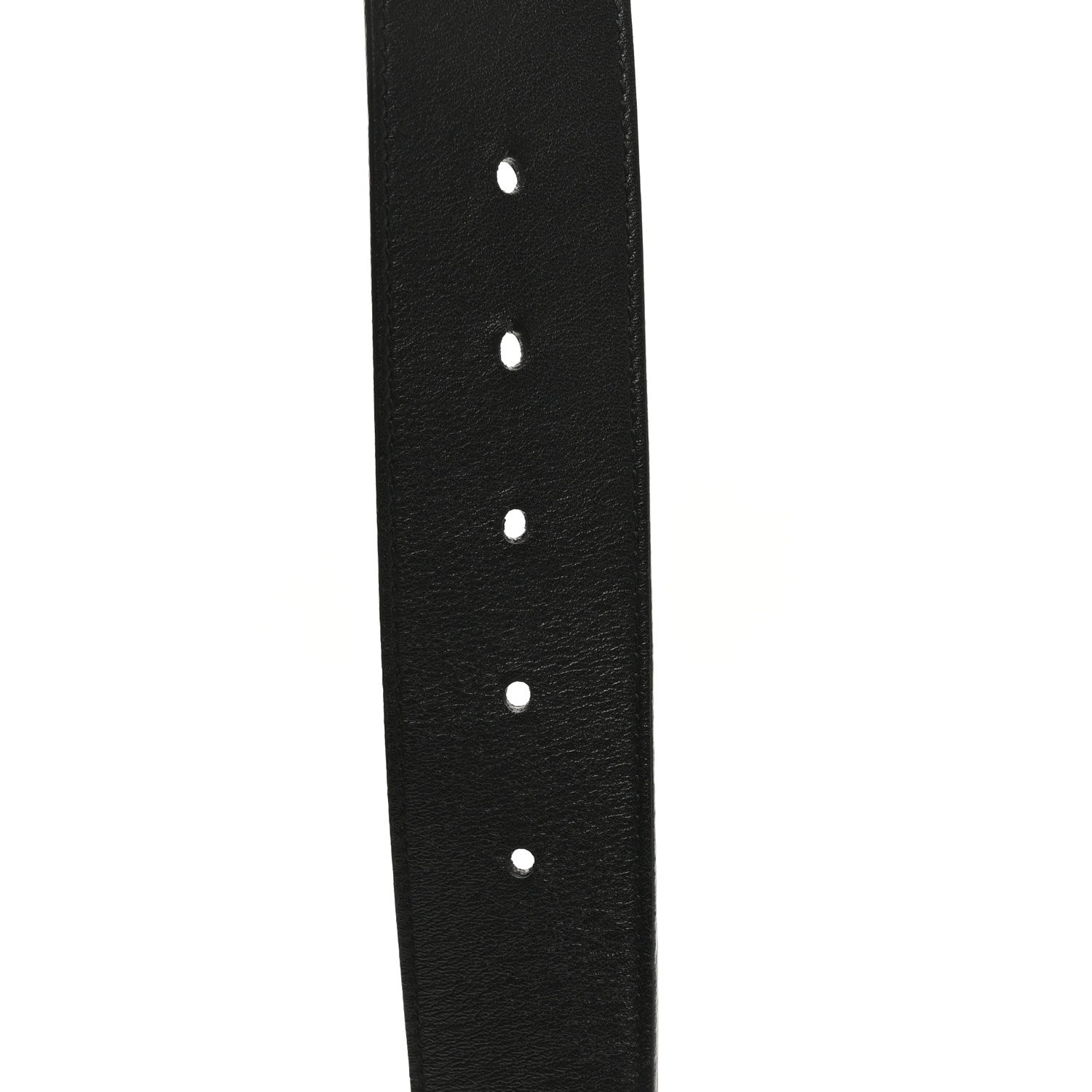 Gucci Moon Calfskin Pearl Double G 40mm Belt 90 36 Black Cream