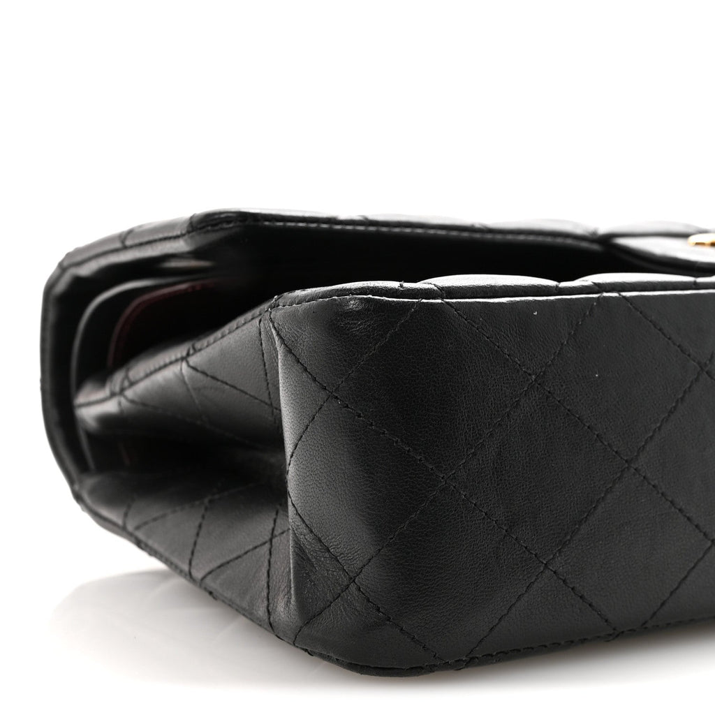 Chanel Lambskin Quilted Medium Double Flap Black