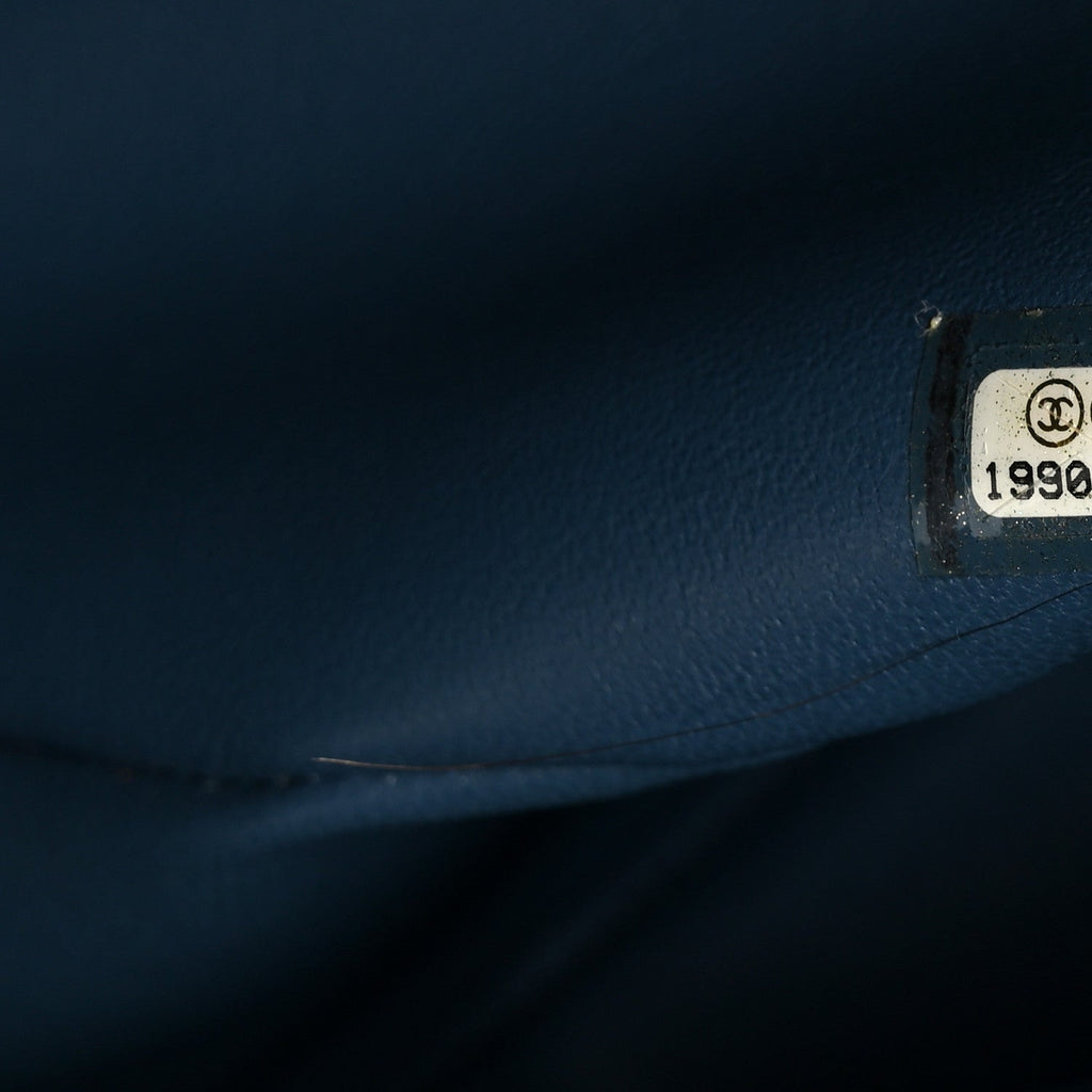 Chanel Caviar Quilted Jumbo Double Flap Blue