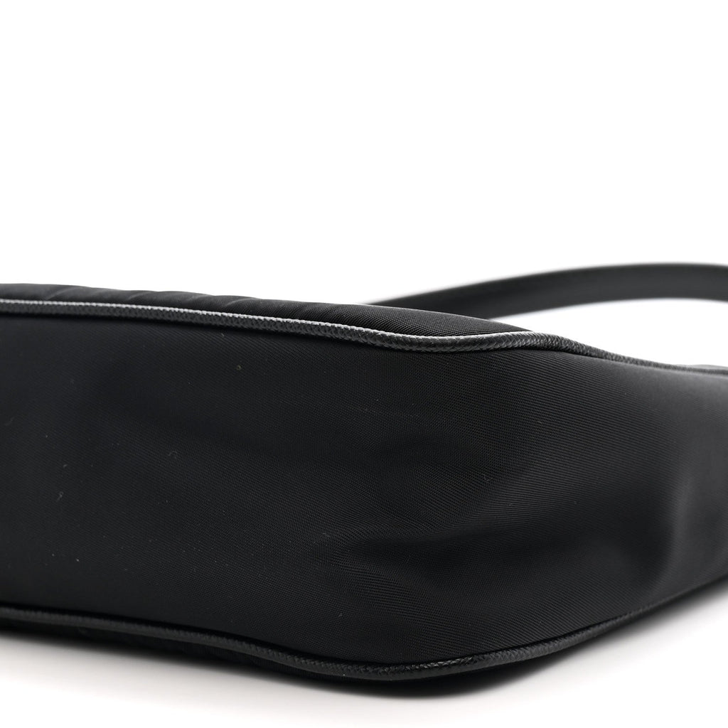 Prada Tessuto Nylon Saffiano Mini Re-Edition 2005 Bag Black