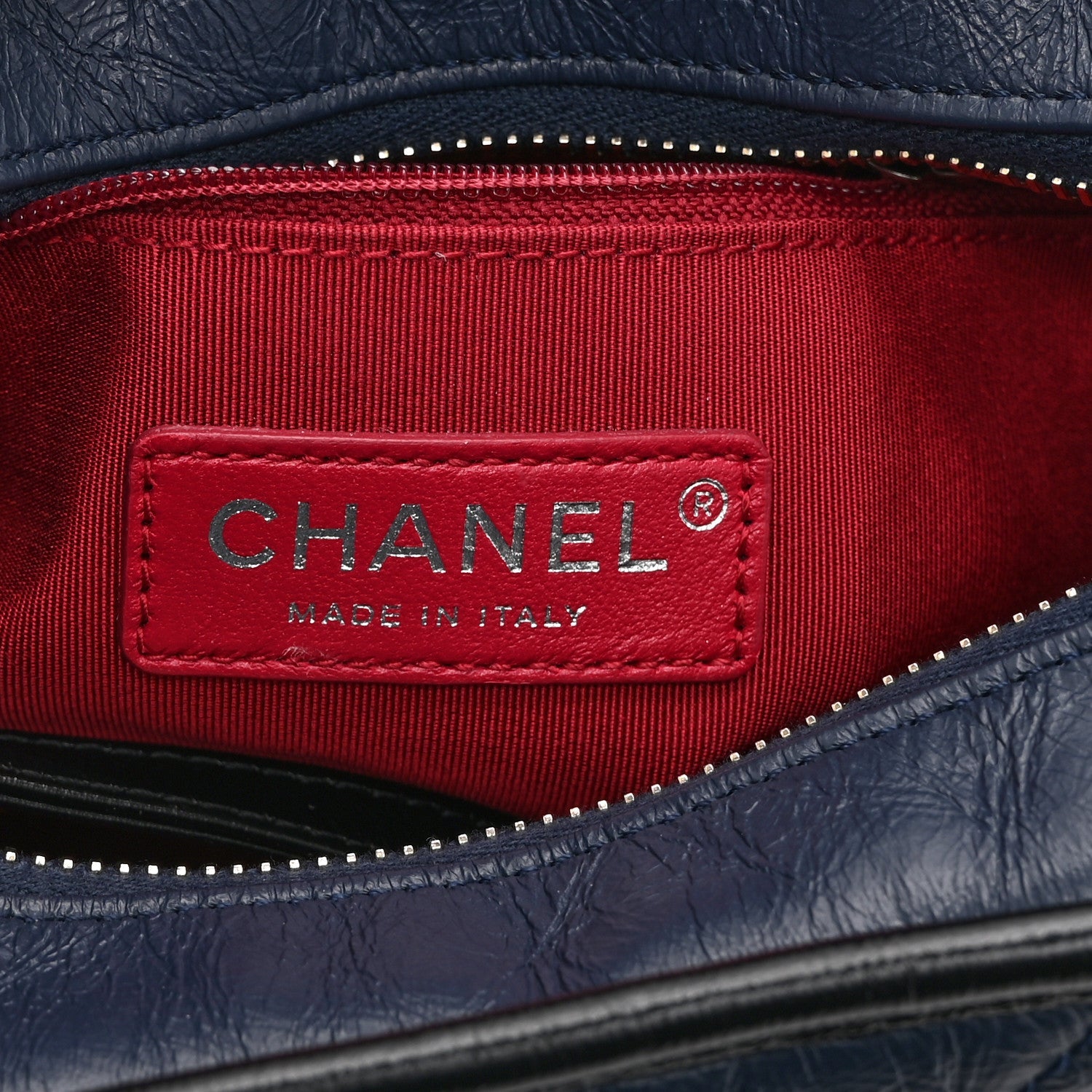 Chanel Aged Calfskin Quilted Small Gabrielle Hobo Navy Black