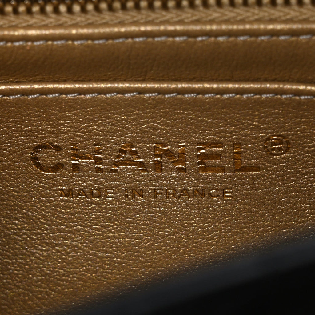 Chanel Lambskin Quilted Mini Sweet Camellia Flap Black
