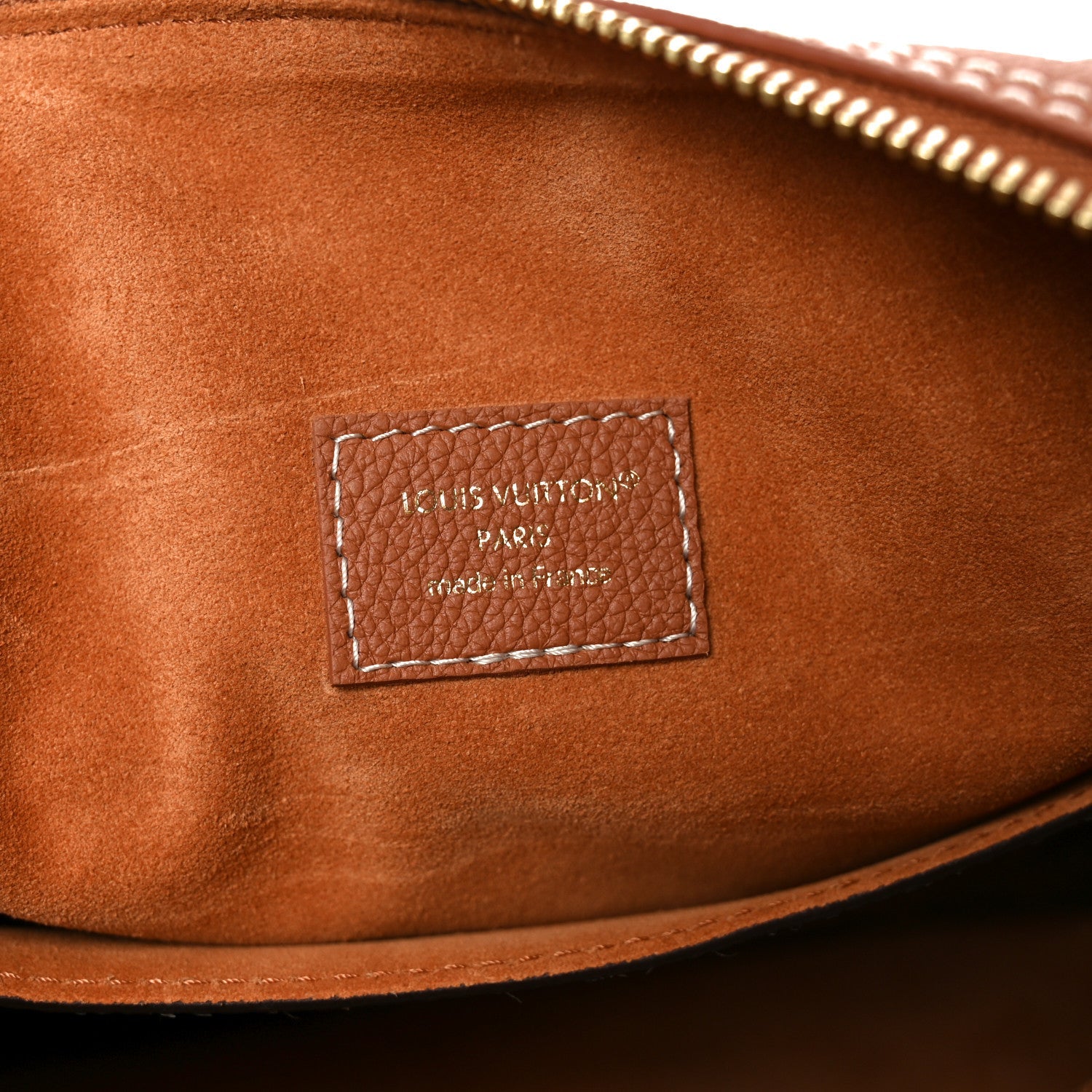 Louis Vuitton Grained Calfskin Low Key Speedy 30 Cognac