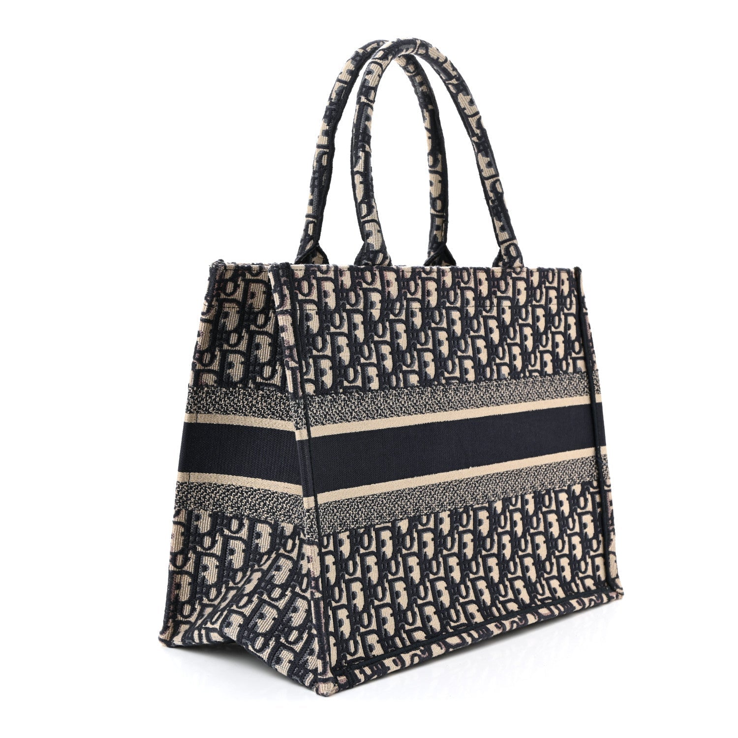 Christian Dior Oblique Medium Book Tote Blue Multicolor