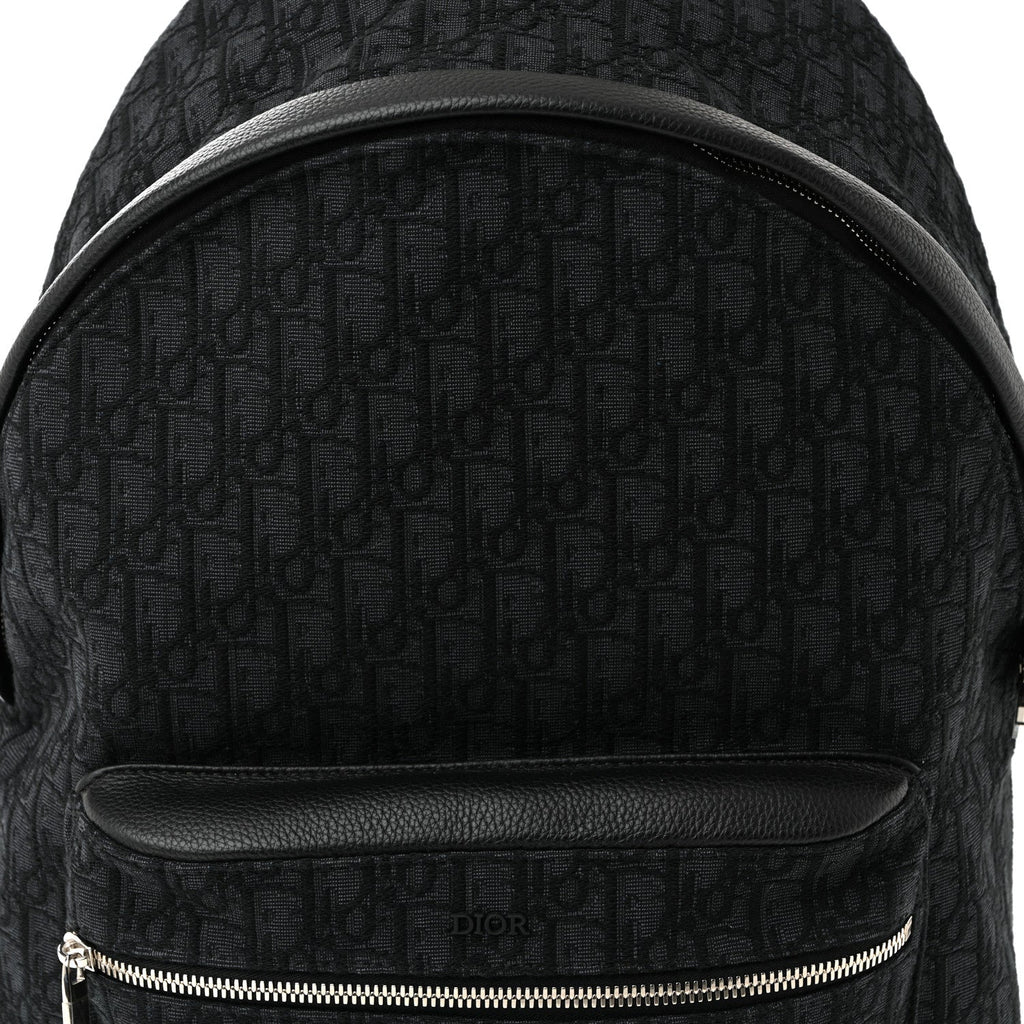 Christian Dior Oblique Calfskin Rider Backpack Black