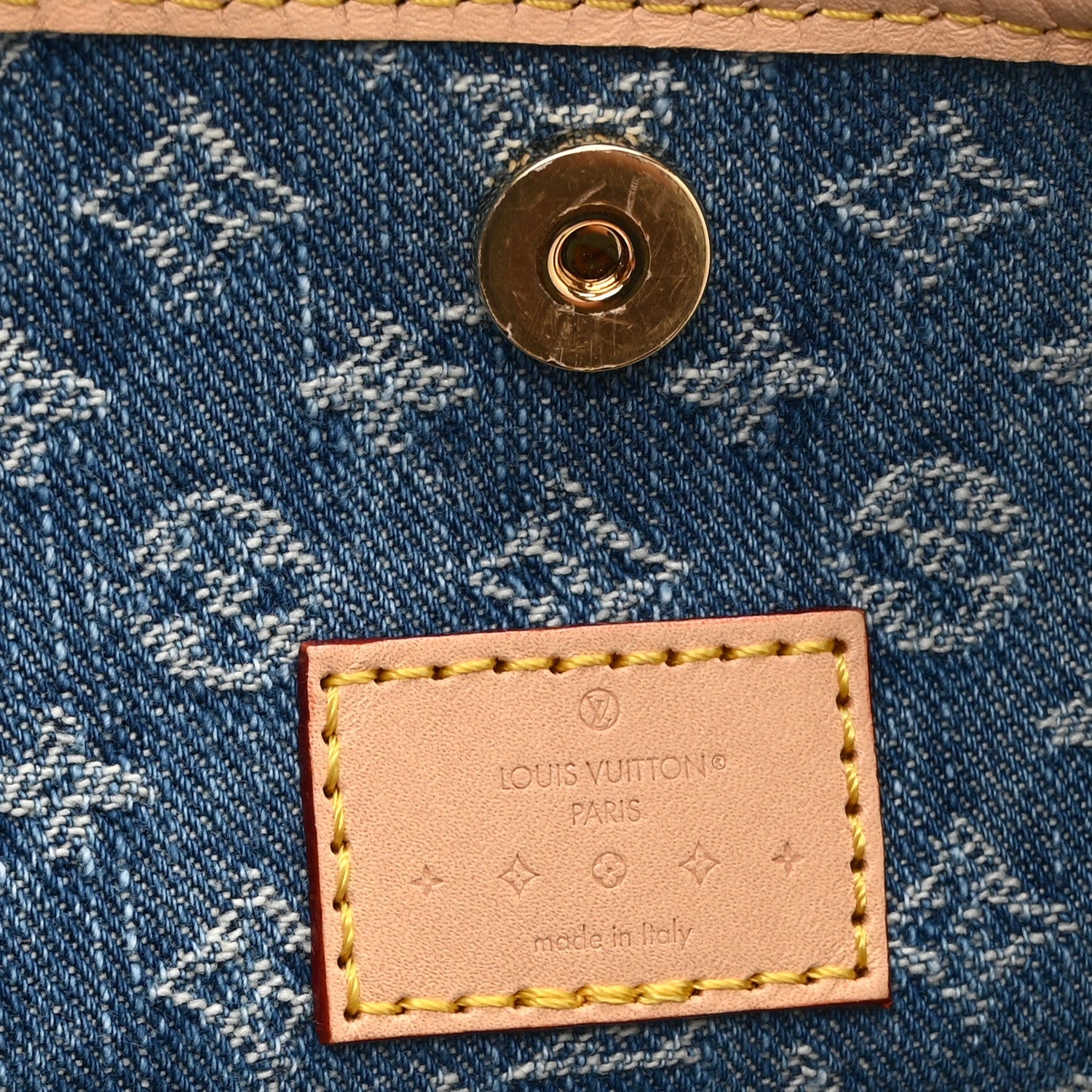 Louis Vuitton Monogram Denim CarryAll MM Blue
