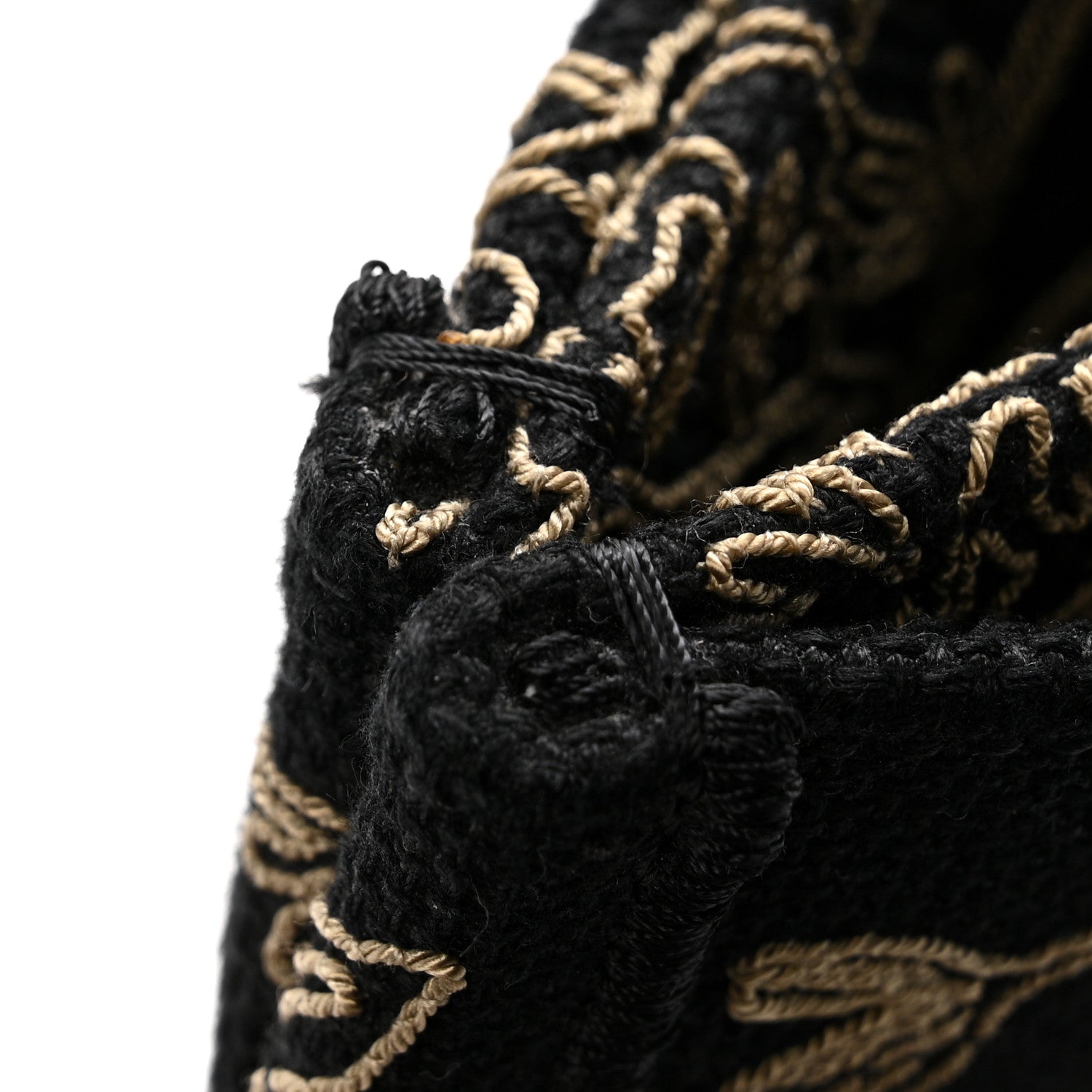 Christian Dior Canvas Embroidered Large Ornamental Cornely Book Tote Black Beige