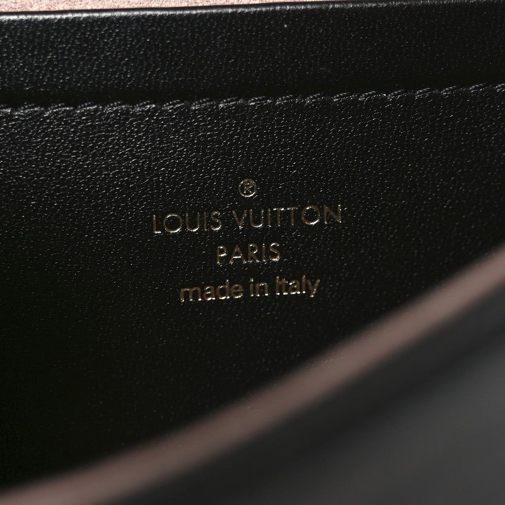 Louis Vuitton Lambskin Embossed Monogram Pochette Coussin Black