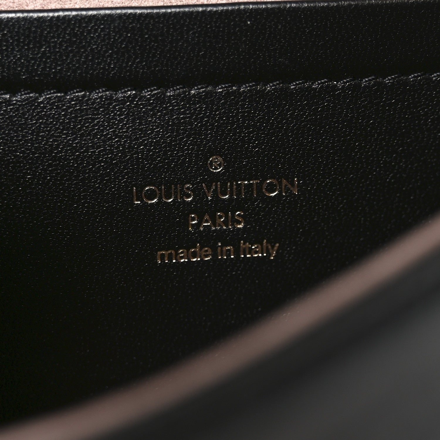 Louis Vuitton Lambskin Embossed Monogram Pochette Coussin Black
