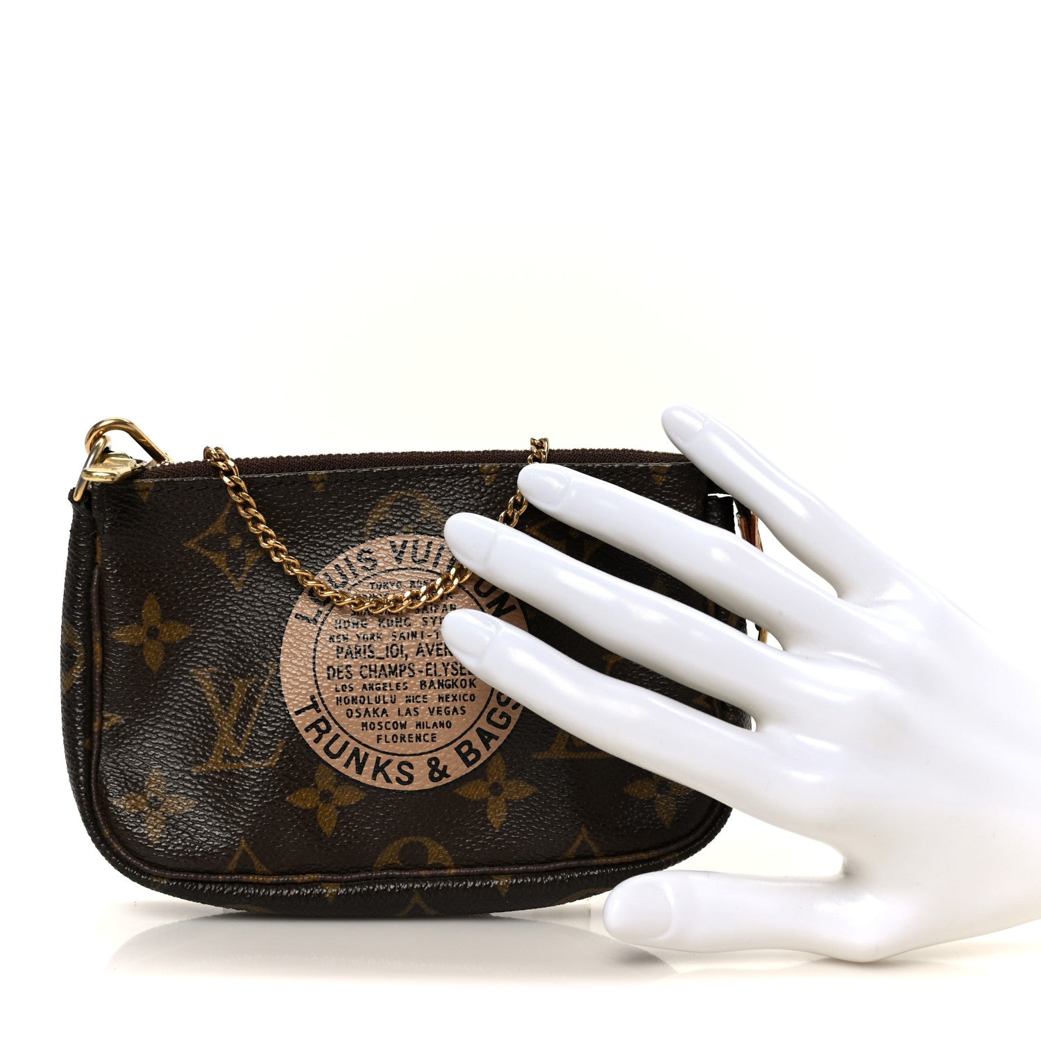 Louis Vuitton Monogram Complice Trunks and Bags Mini Pochette Accessories Beige