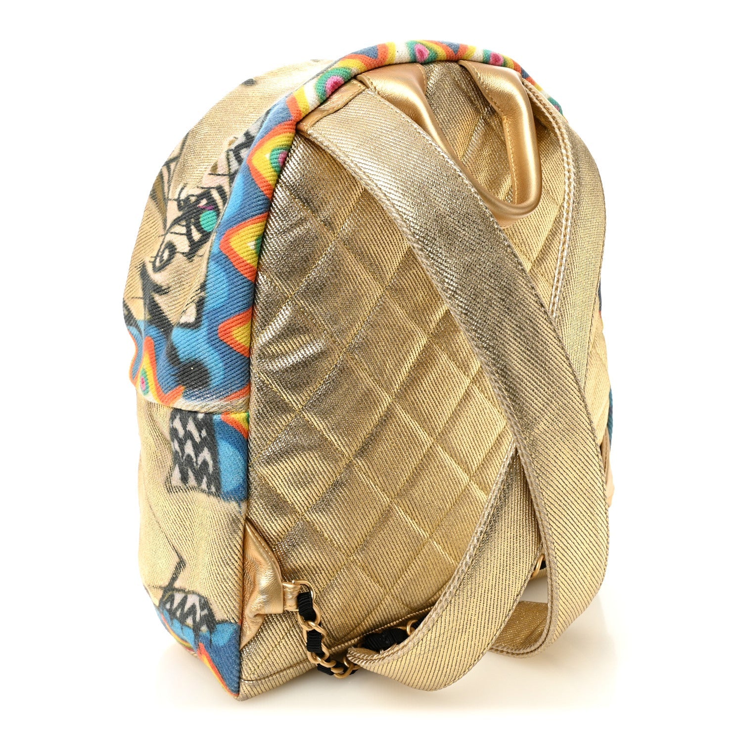 Chanel Graffiti Printed Canvas Street Spirit Backpack Multicolor