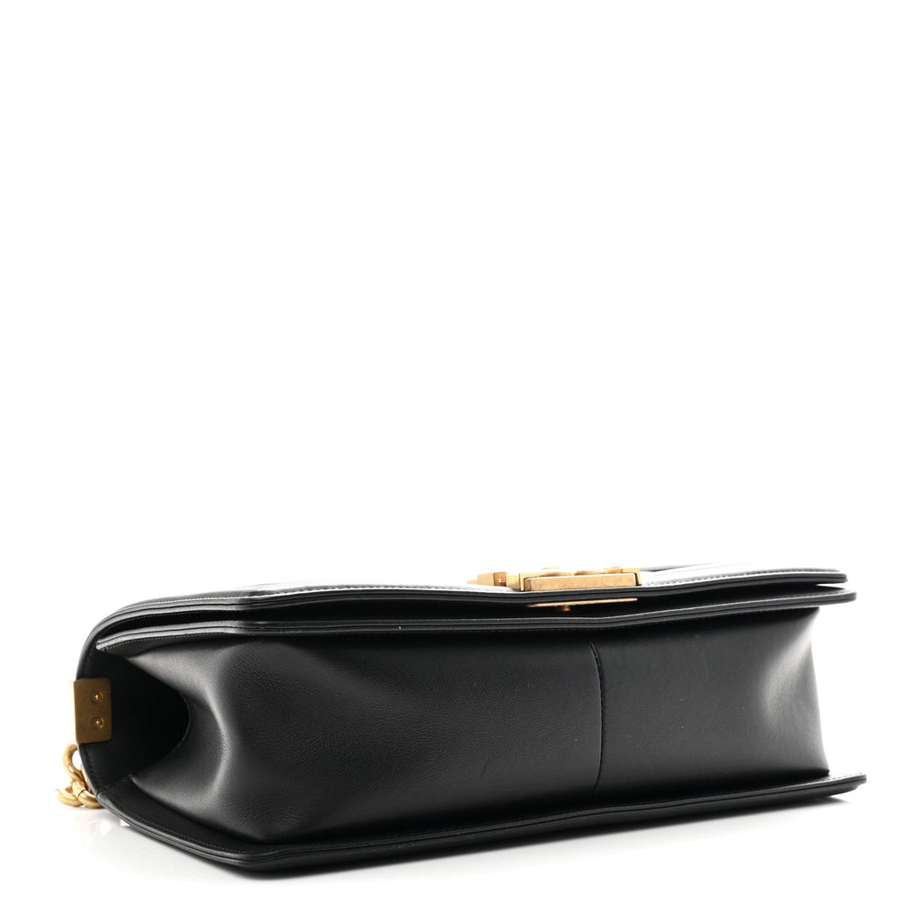 Chanel Lambskin Quilted Medium Boy Flap Black