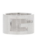 Gucci Sterling Silver Wide G Cutout Ring 49 5