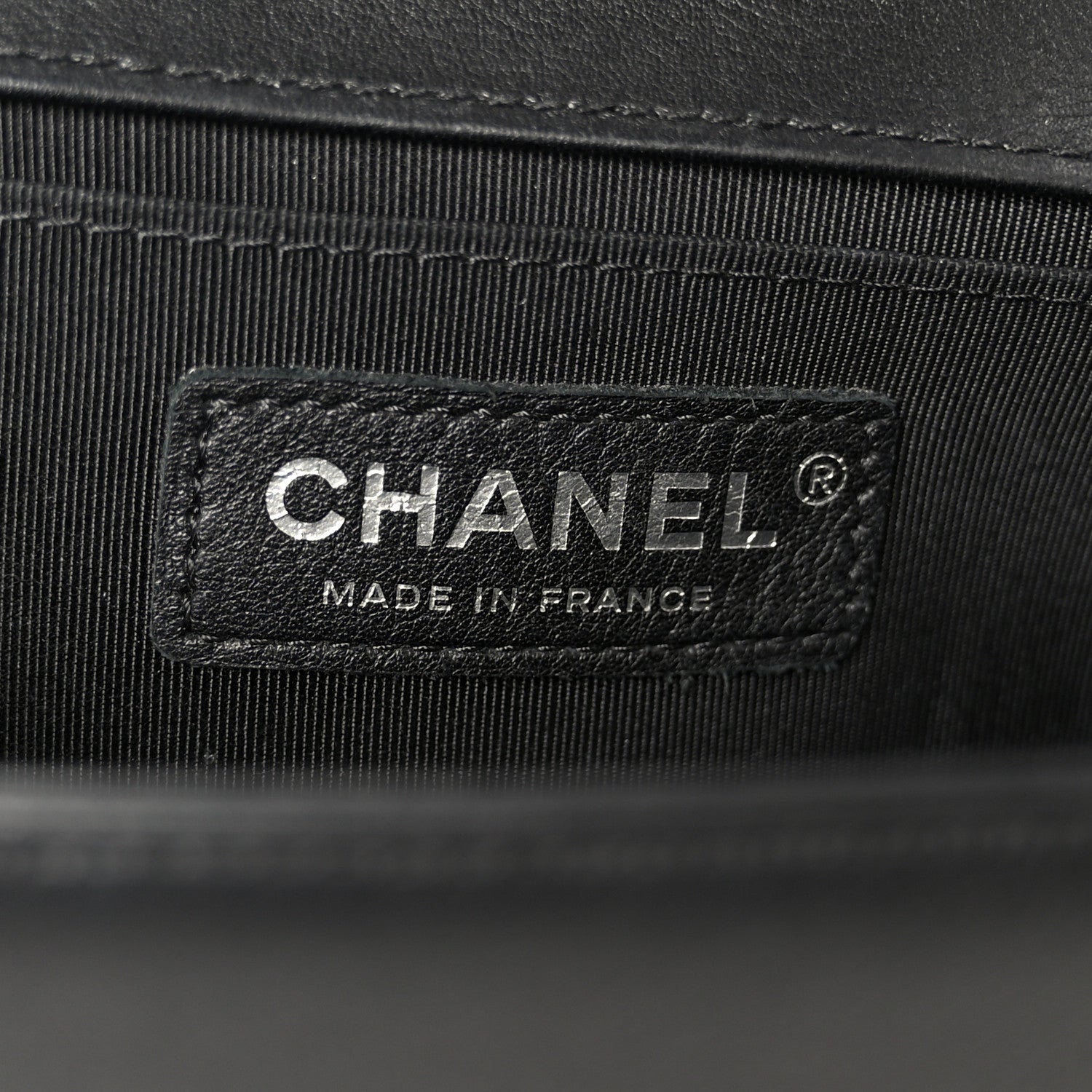 Chanel Lambskin Chevron Quilted Medium Boy Flap Black