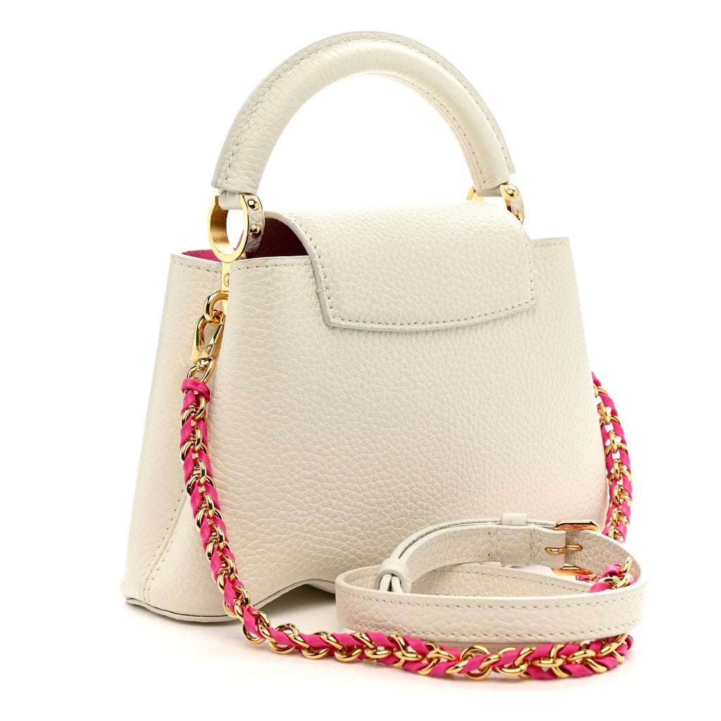 Louis Vuitton Taurillon Capucines Capushell Mini White