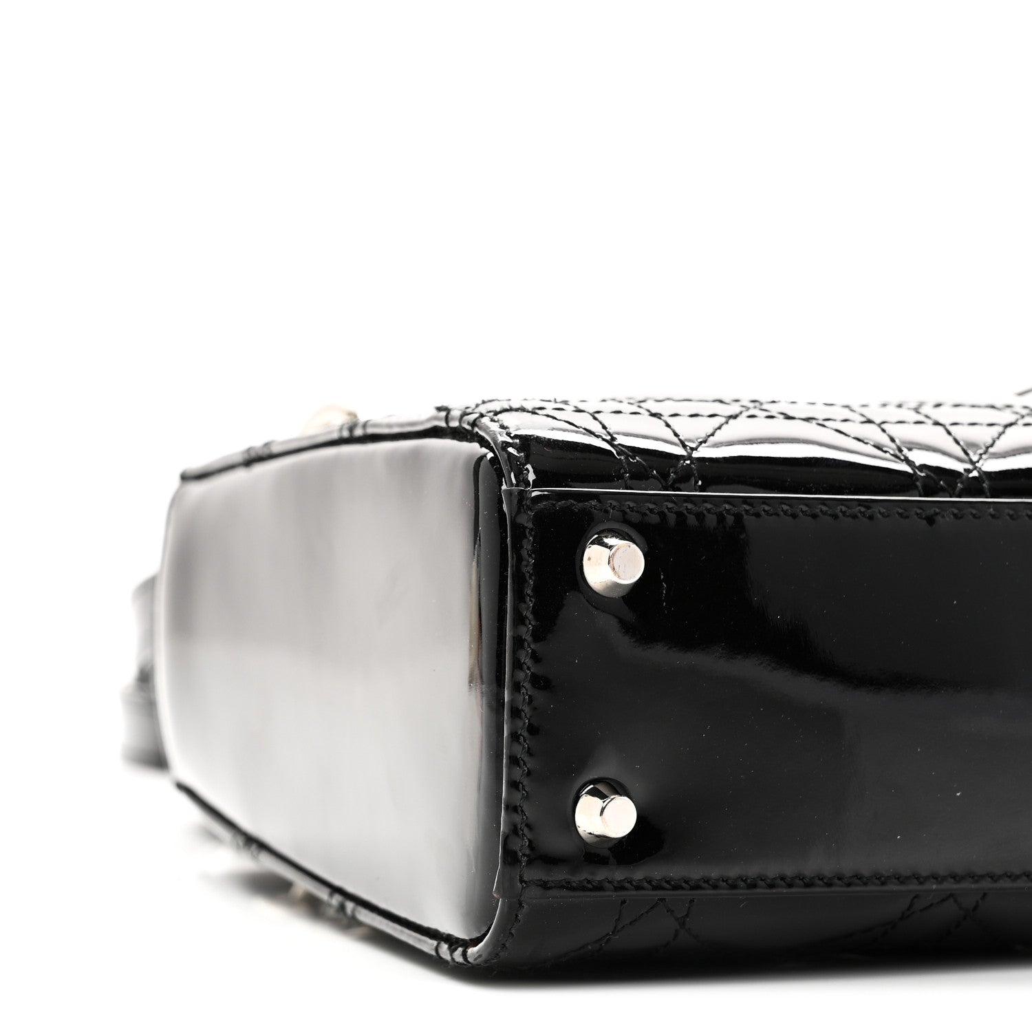 Christian Dior Patent Cannage Mini Lady Dior Black