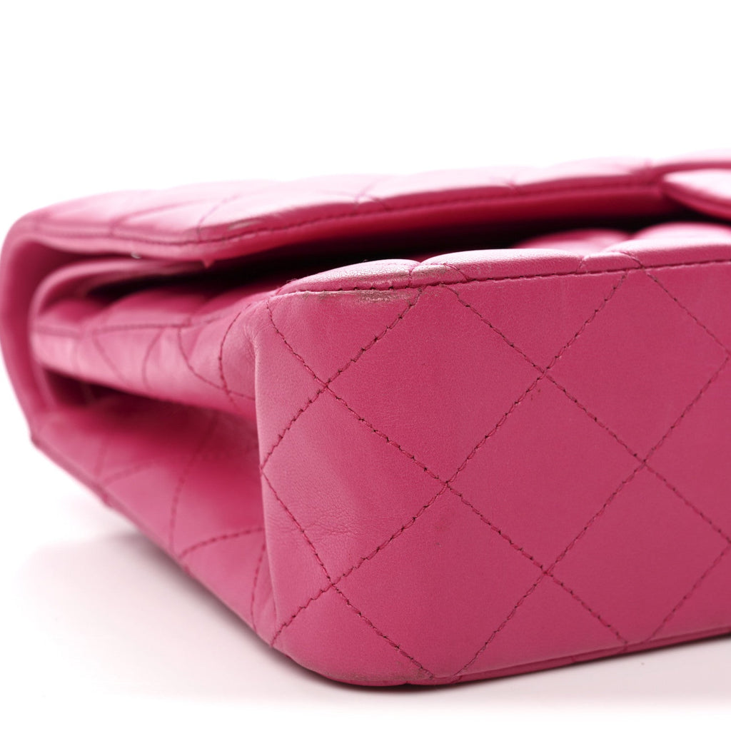 Chanel Lambskin Quilted Medium Double Flap Pink