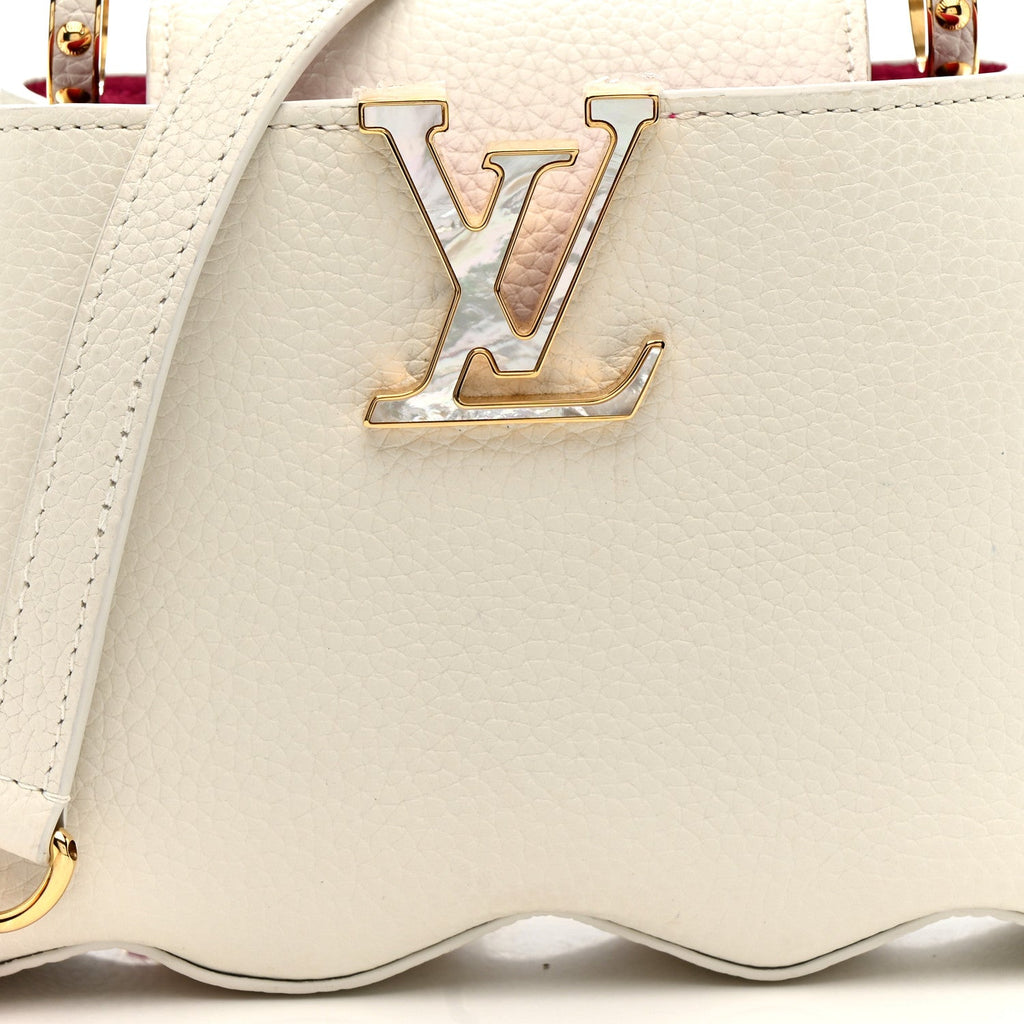 Louis Vuitton Taurillon Capucines Capushell Mini White
