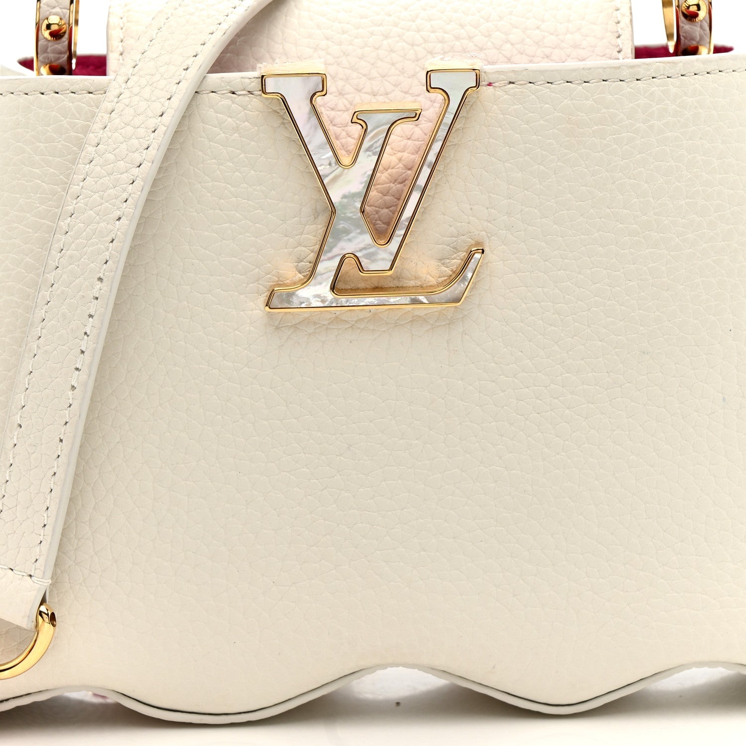 Louis Vuitton Taurillon Capucines Capushell Mini White