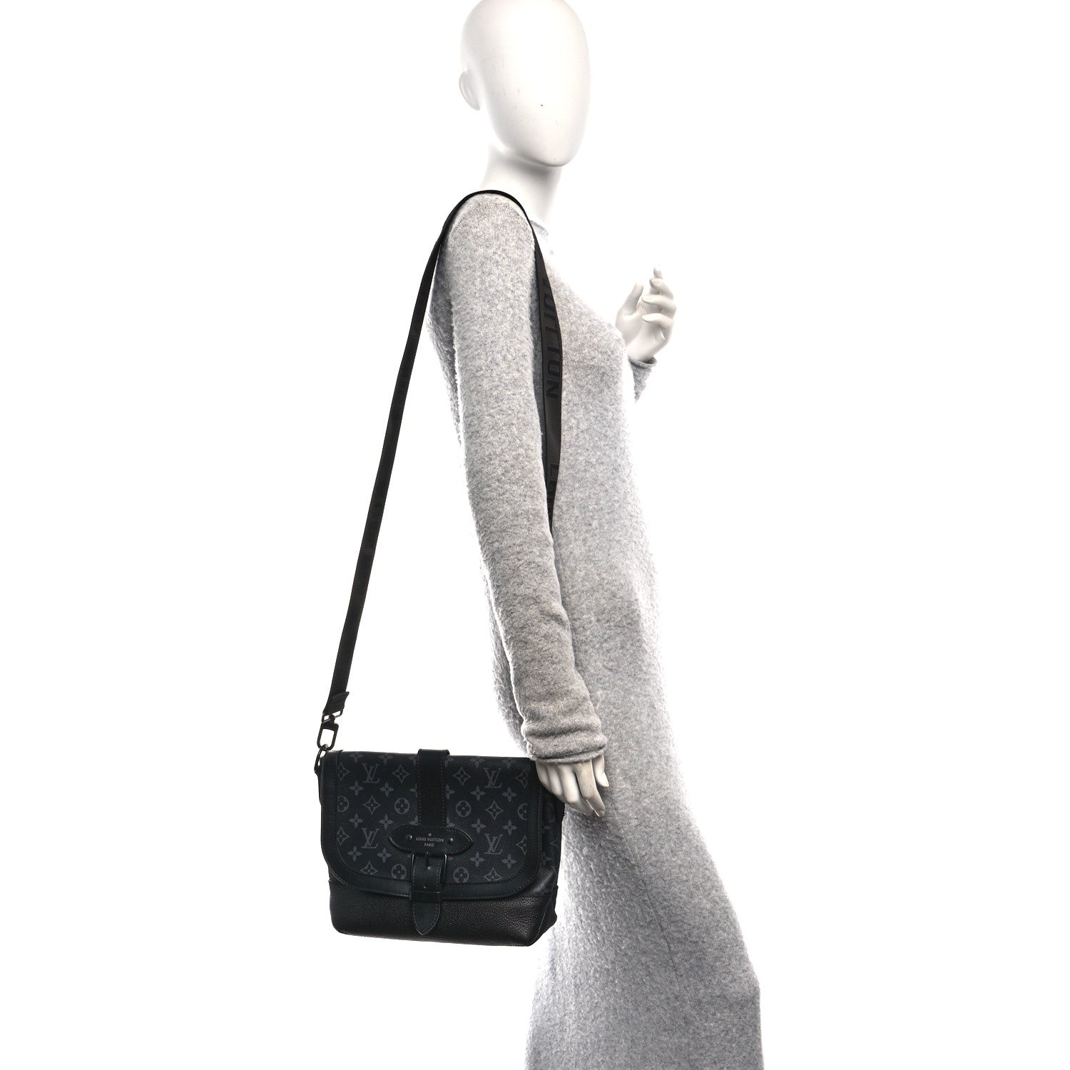 Louis Vuitton Monogram Eclipse Saumur Messenger NV Black