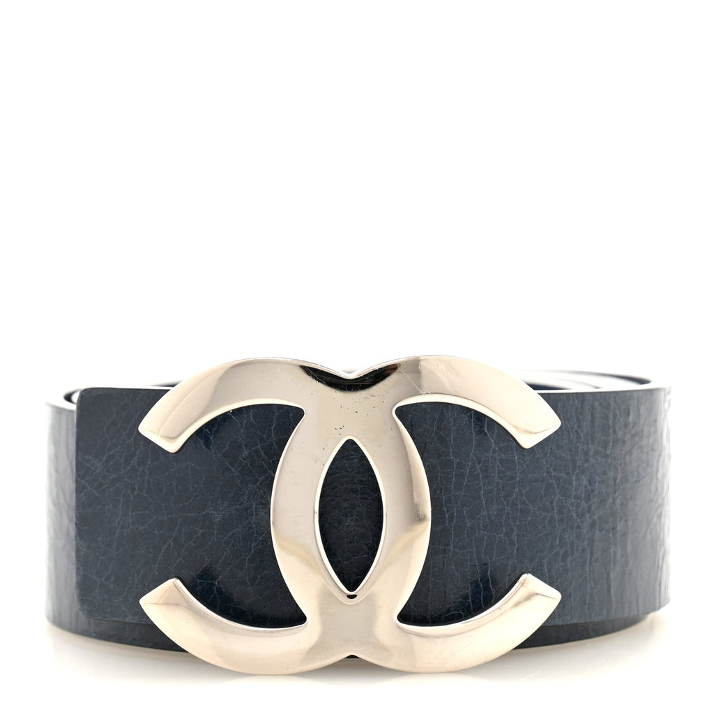 Calfskin CC Reversible Belt 85 34 Navy