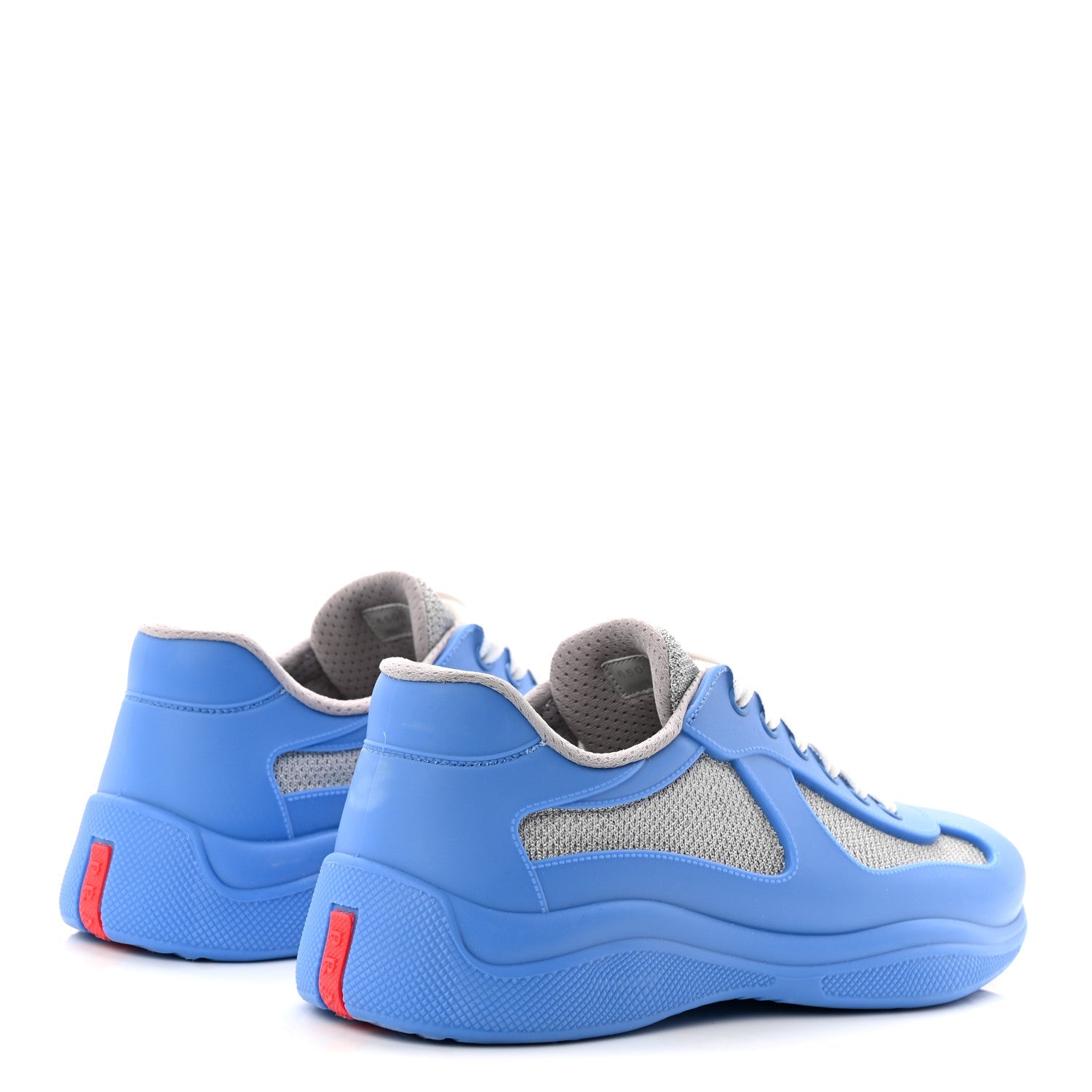 Prada Soft Rubber Mesh Mens America's Cup Sneakers 41 Blue