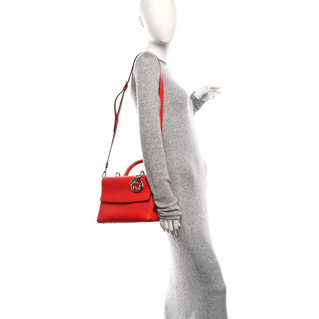 Christian Dior Calfskin Small Be Dior Flap Red