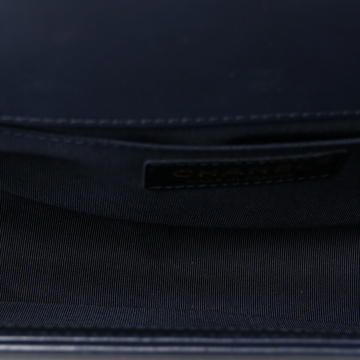 Chanel Lambskin Quilted Medium Boy Flap Dark Navy