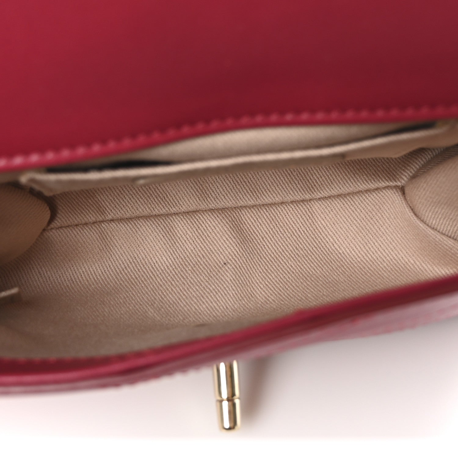 Chanel Calfskin Chevron Stitched Coco Waist Bag Red