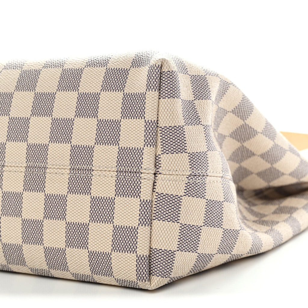 Louis Vuitton Damier Azur Graceful MM Rose Ballerine
