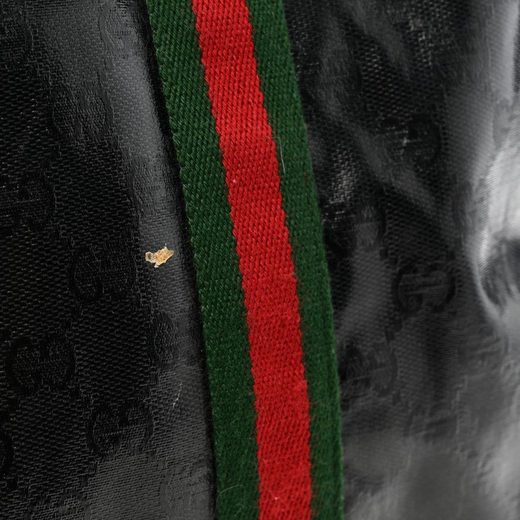 Gucci Crystal Monogram Web Large Duffle Bag Black