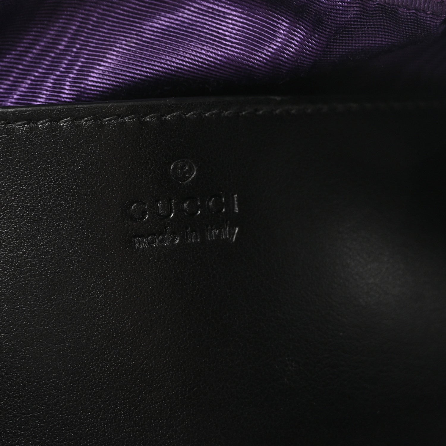Gucci Nylon Calfskin Enamel GG Matelasse Shoulder Bag Black