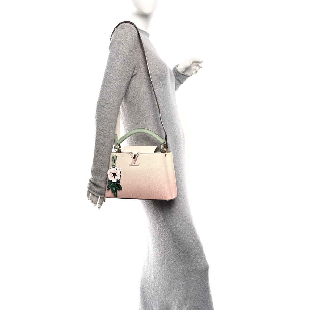 Louis Vuitton Taurillon Gradient Capucines BB Asnieres Green Rose