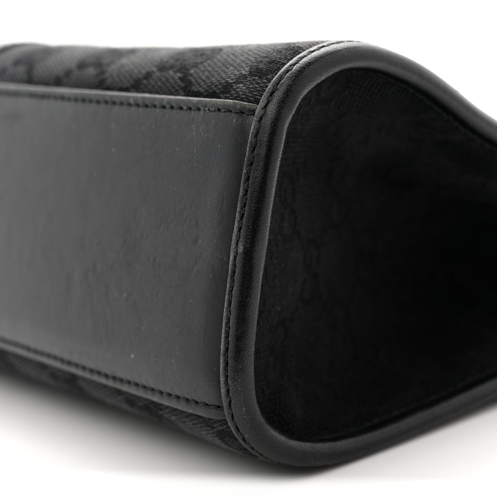 Gucci Monogram Bardot Shoulder Bag Black