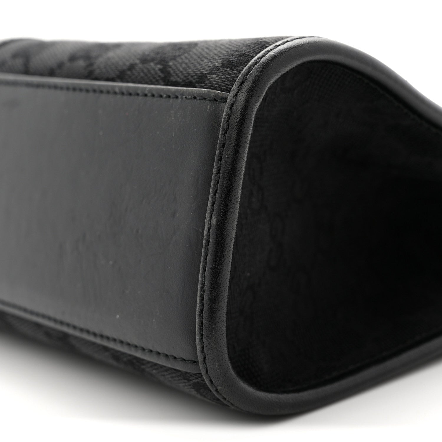 Gucci Monogram Bardot Shoulder Bag Black