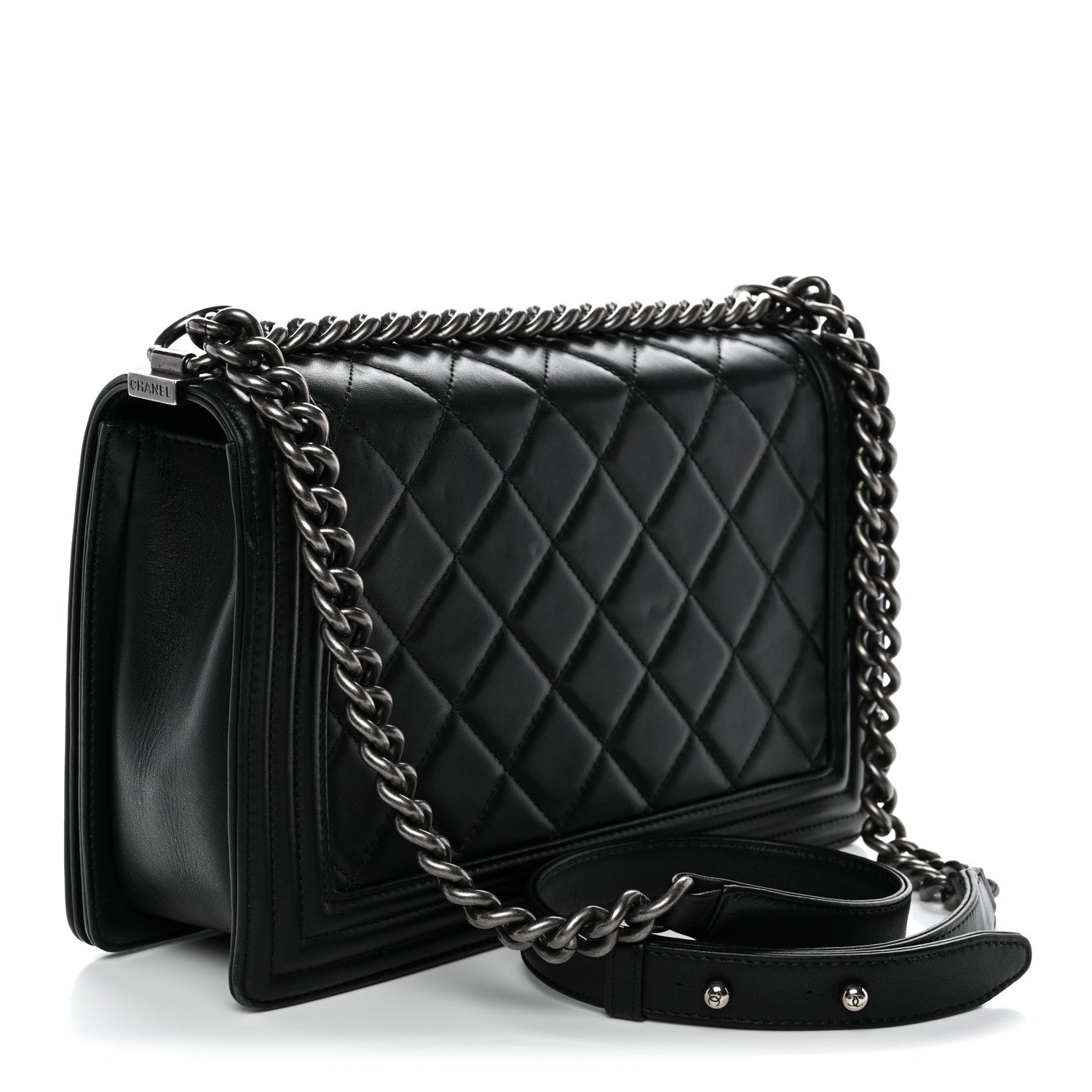 Chanel Calfskin Quilted Medium Boy Flap Black