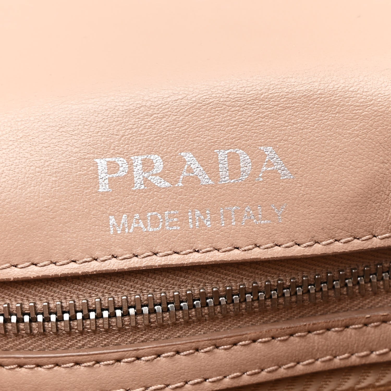 Prada Soft Calfskin Impunture Diagramme Medium Chain Flap Shoulder Bag Cipria