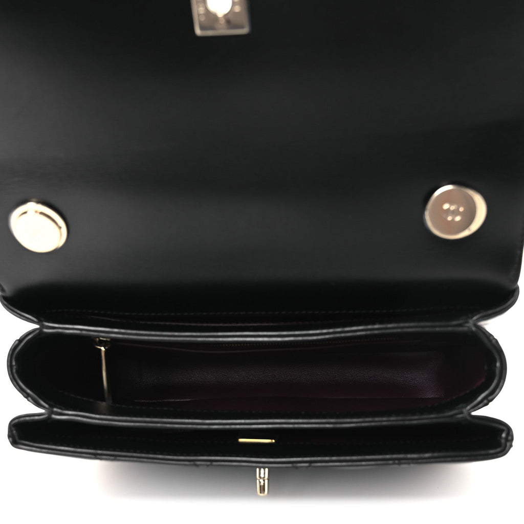 Chanel Lambskin Quilted Small Trendy CC Dual Handle Flap Bag Black