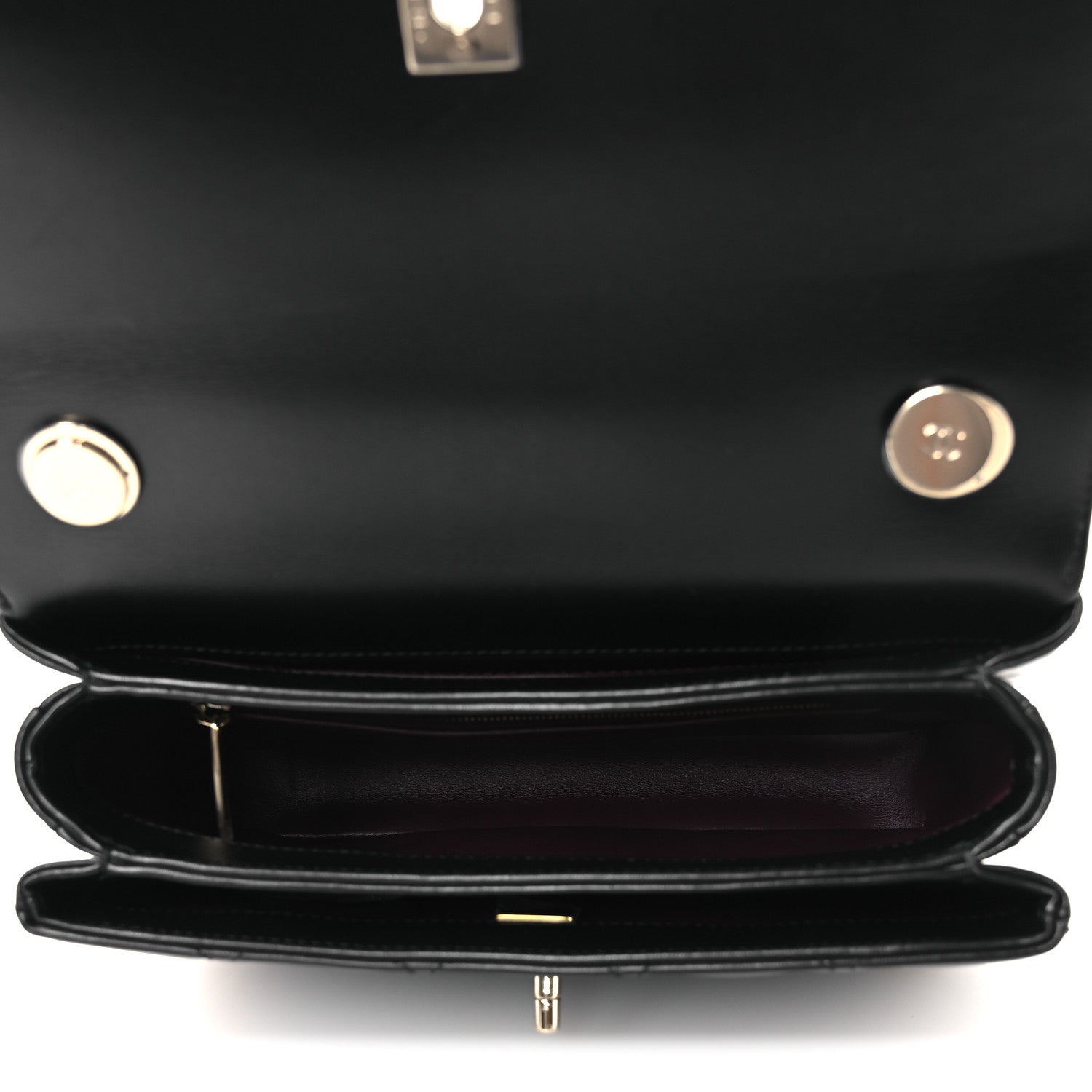 Chanel Lambskin Quilted Small Trendy CC Dual Handle Flap Bag Black