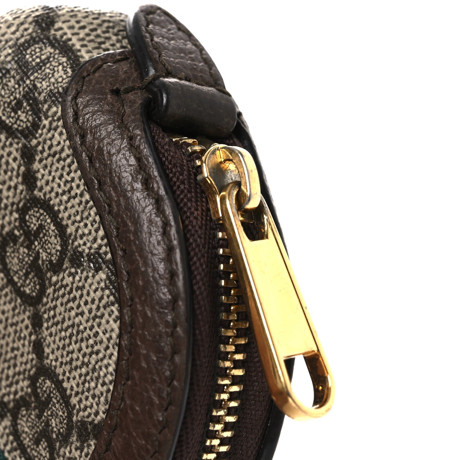 Gucci GG Supreme Monogram Web Ophidia Dome Key Pouch Beige New Acero