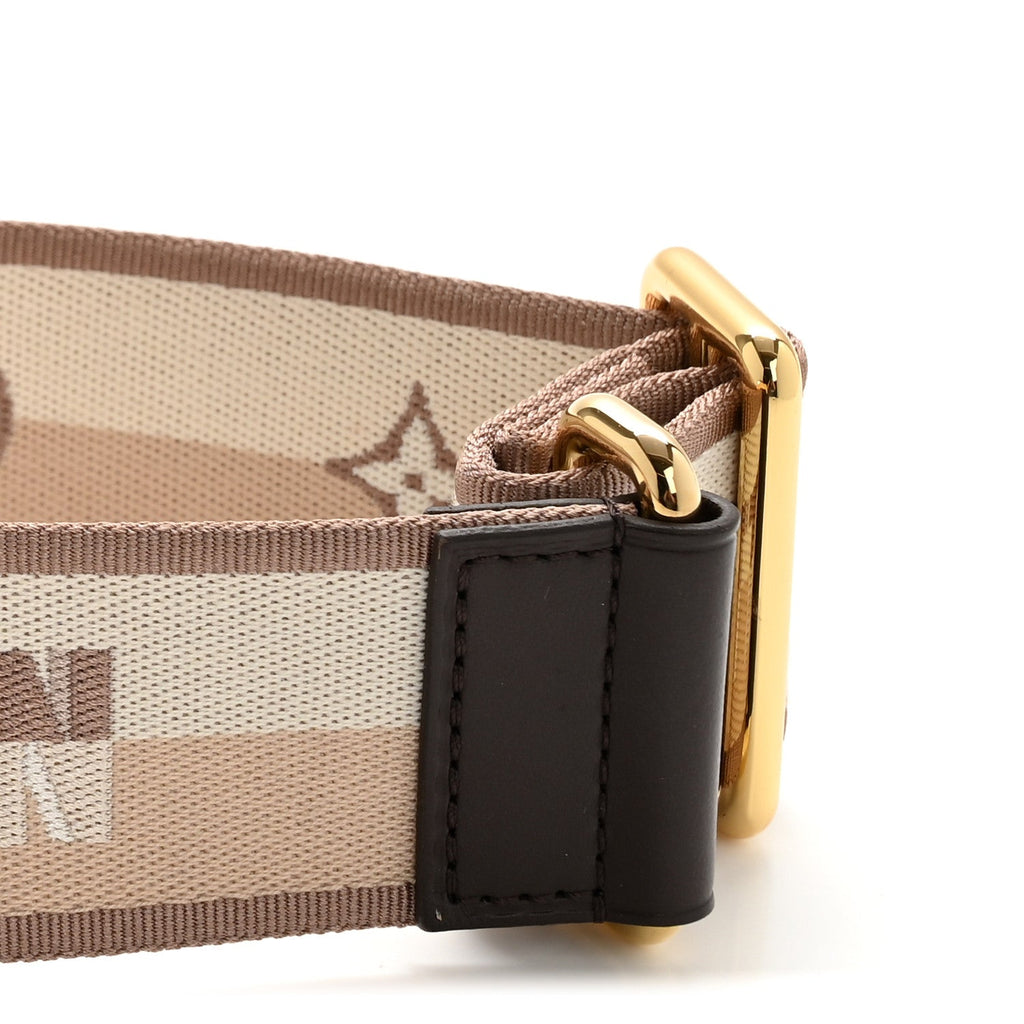 Louis Vuitton Jacquard Speedy Bandouliere 20 Shoulder Strap Beige Brown
