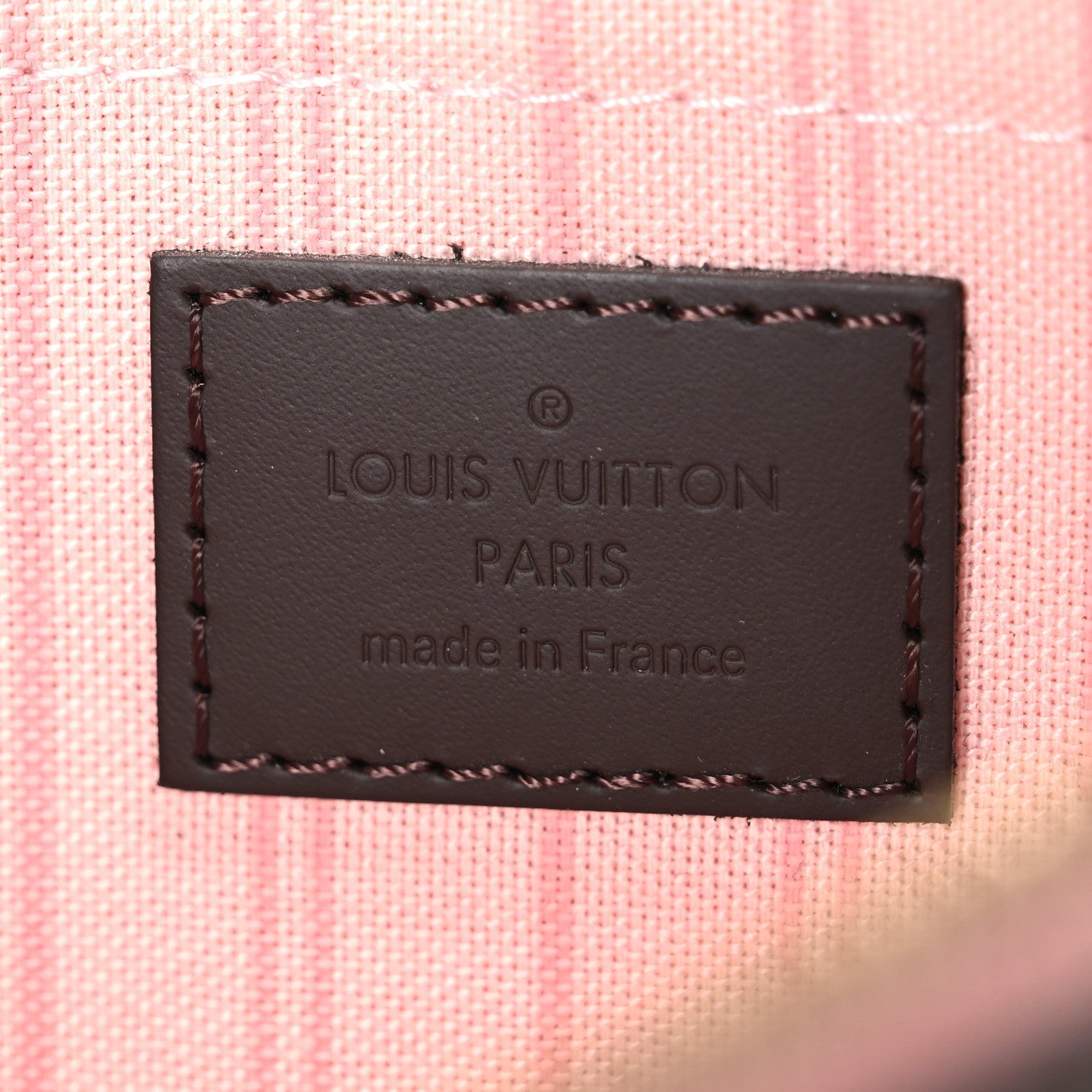 Louis Vuitton Damier Ebene Neverfull MM GM Pochette Rose Ballerine
