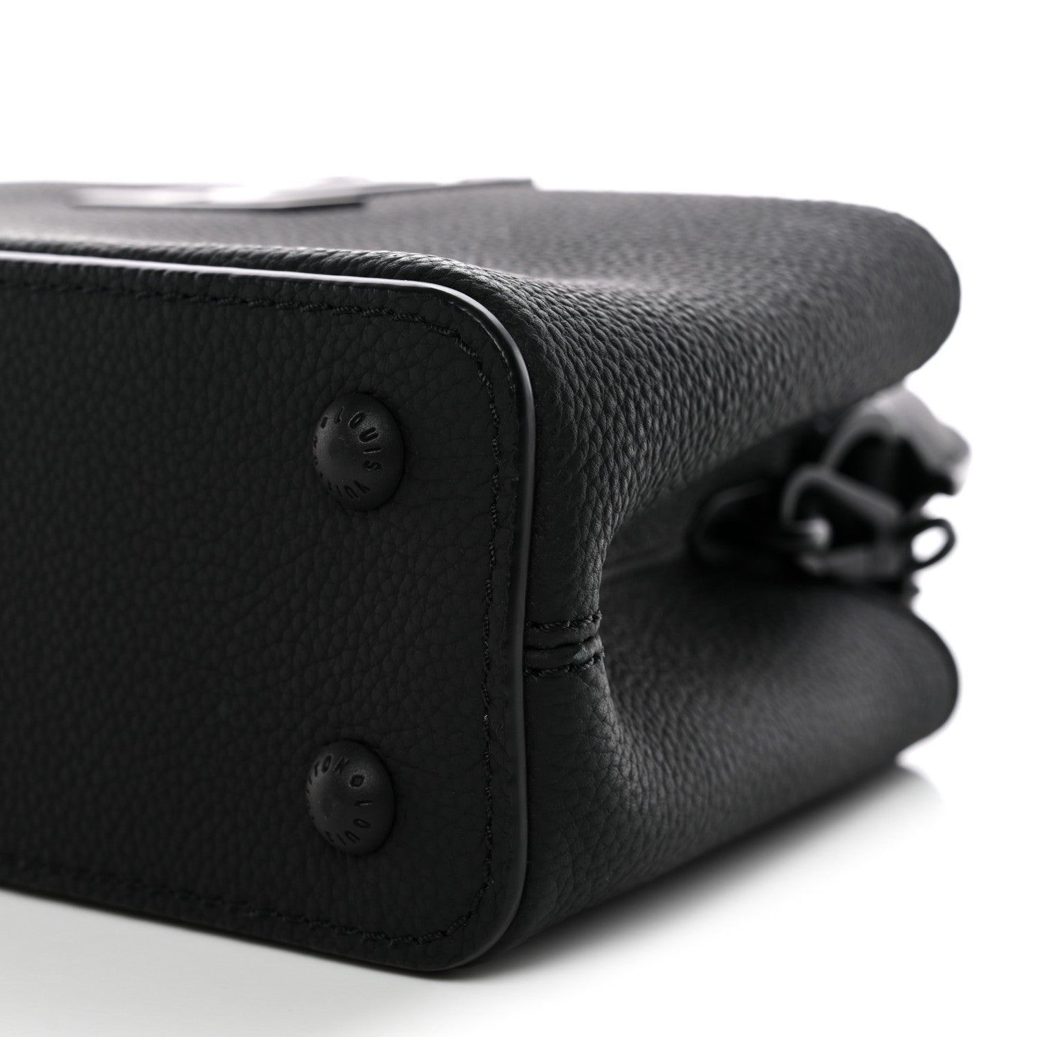 Louis Vuitton Matte Taurillon Capucines East West Mini All Black