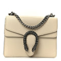 Gucci Textured Calfskin Crystal Mini Dionysus Shoulder Bag Mystic White