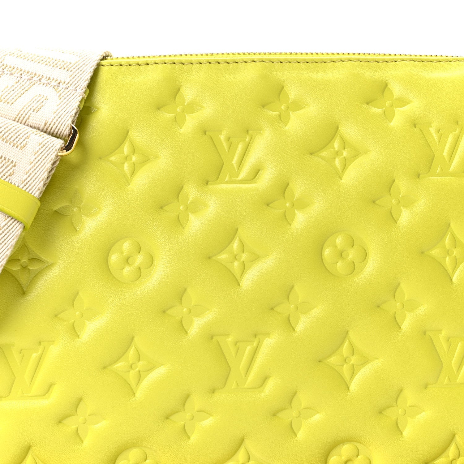 Louis Vuitton Embossed Monogram Coussin PM Vert Acide