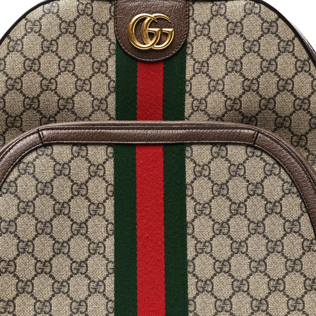 Gucci GG Supreme Monogram Medium Ophidia Day Backpack Brown