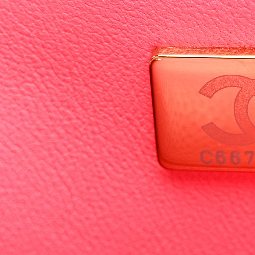 Chanel Caviar Quilted Mini Retro Twist Top Handle Flap Pink