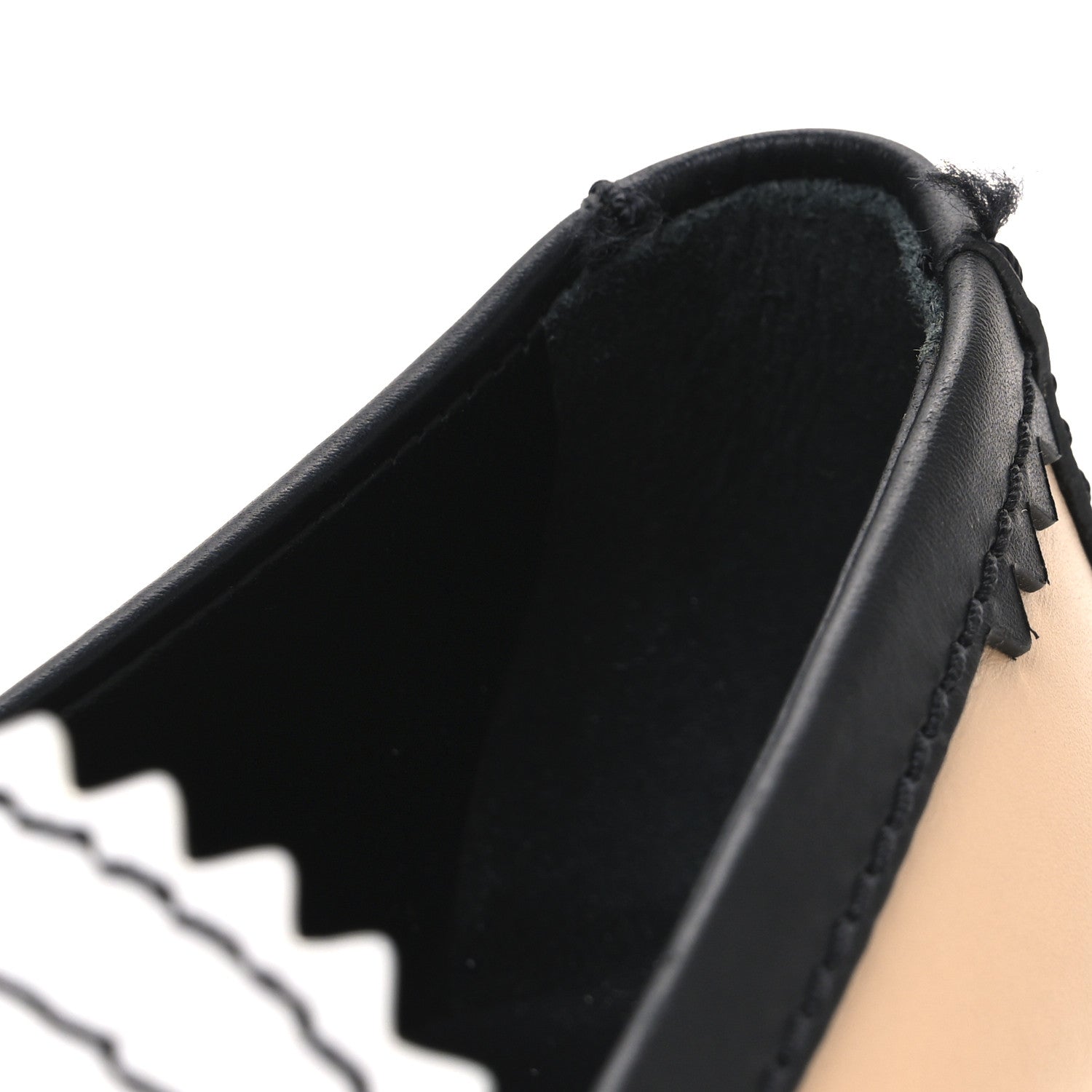 Calfskin CC Loafers 40 Black White Beige
